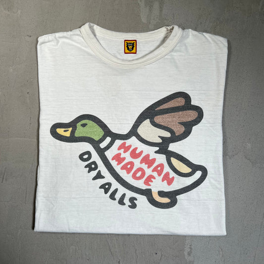 Human Made "Dry Alls" White Tee Size Medium USED x17762