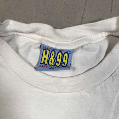 2025 HappyTeam 99 Racing White Tee Size Large USED v19471