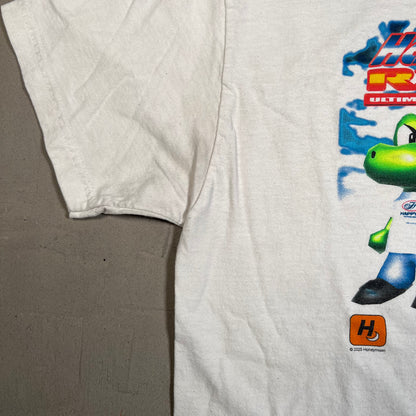 2025 HappyTeam 99 Racing White Tee Size Large USED v19471