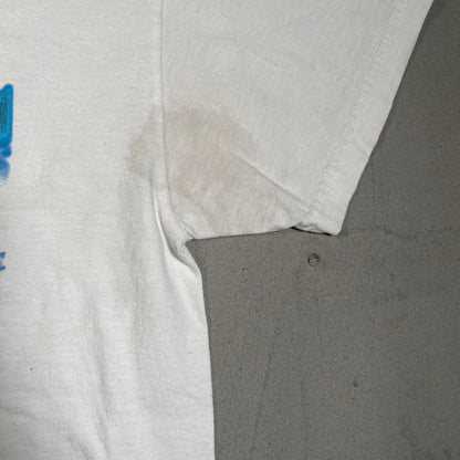 2025 HappyTeam 99 Racing White Tee Size Large USED v19471
