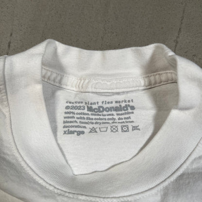 Mcdonalds CPFM Worth The Wait White Cropped Tee Size XL USED x17534