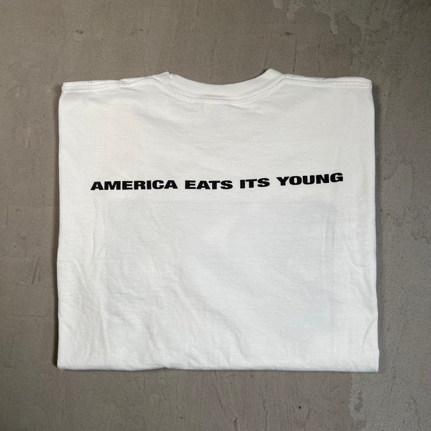 Supreme America Eats Its Young Tee White (2021) Size Large USED x17679