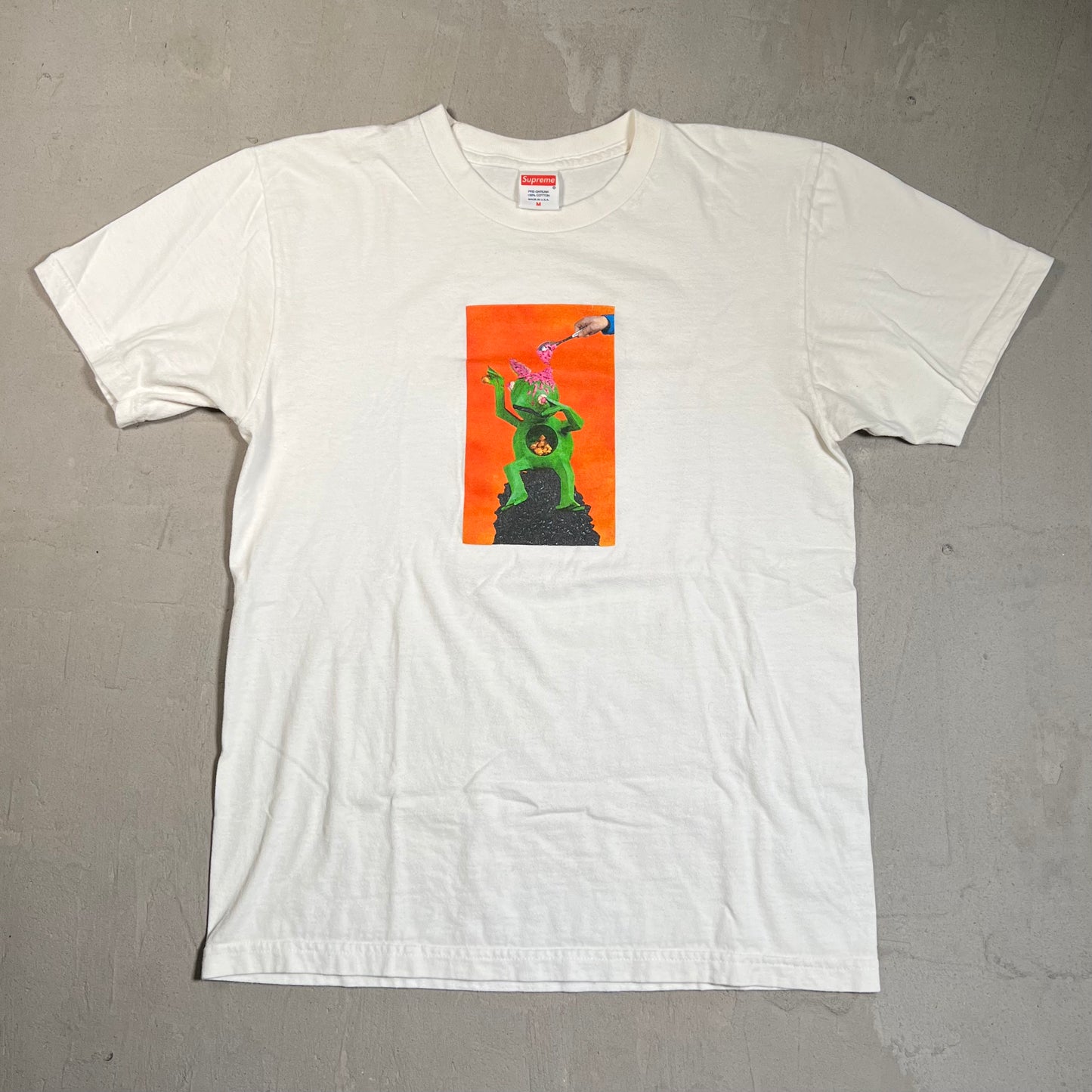 Supreme Mike Hill Brains White Tee Size Medium USED x17633