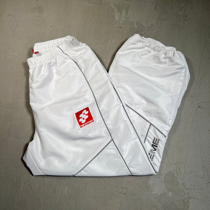 Supreme Reflective Piping White Trackpants Size Large USED x17751