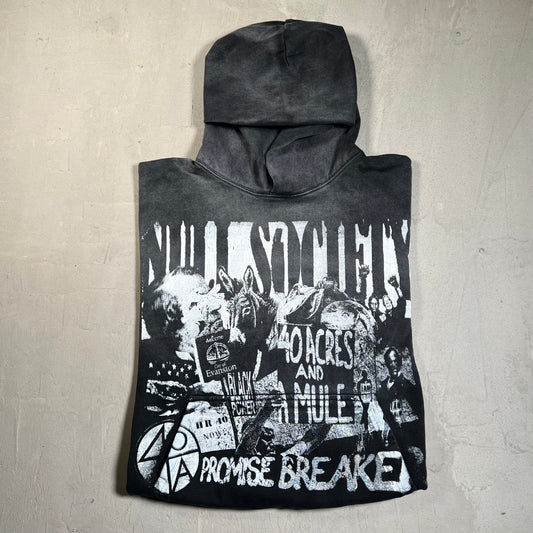 Null Society "40 Acres) Grey Hoodie Size Medium USED x17767