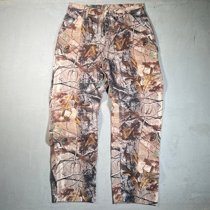 Carhartt RealTree Woodland Camo Workwear Pants Size 36x34 USED v19660