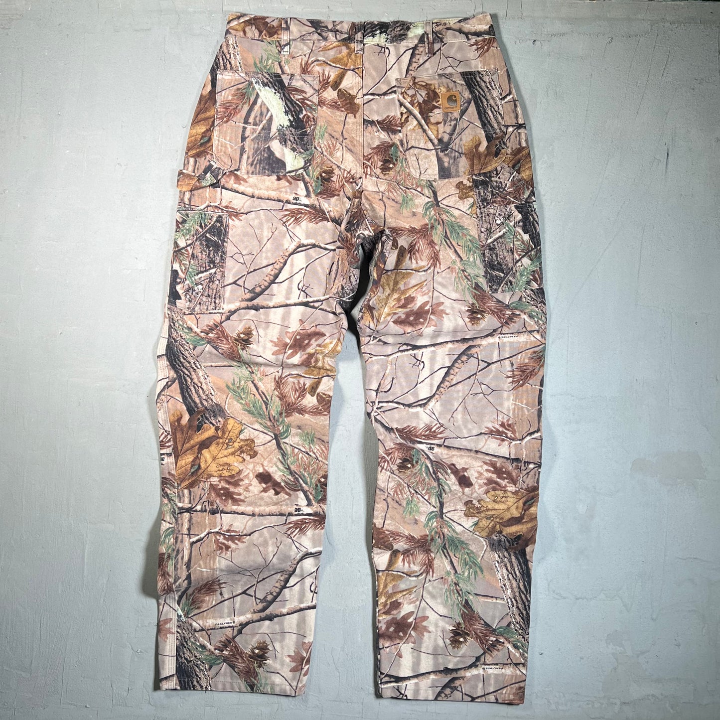 Carhartt RealTree Woodland Camo Workwear Pants Size 36x34 USED v19660