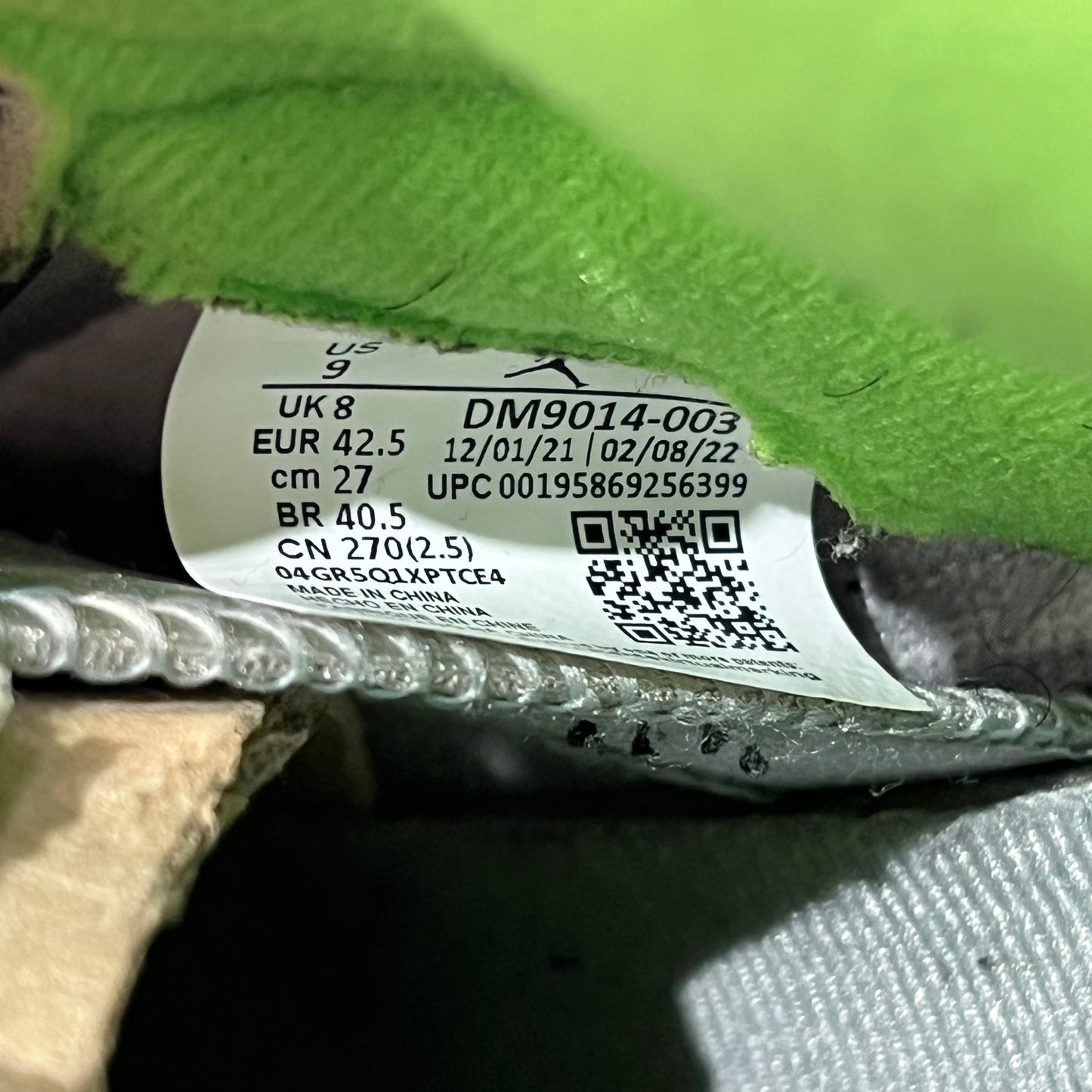 Jordan 5 Green Bean (2022) Size 9 USED s23064