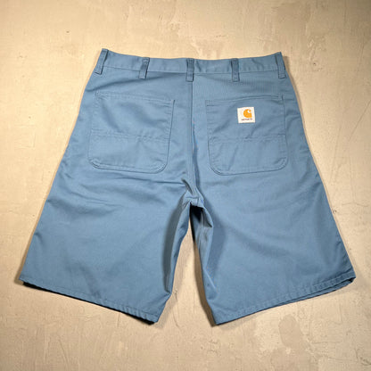 Carhartt WIP Light Blue Work Shorts Size 33 USED v19654
