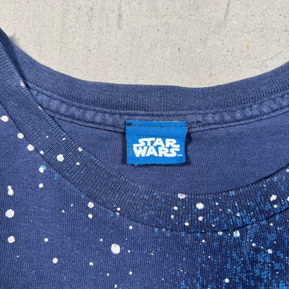 Y2K Star Wars Navy AOP Size XXL USED v19656