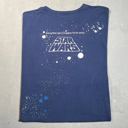 Y2K Star Wars Navy AOP Size XXL USED v19656