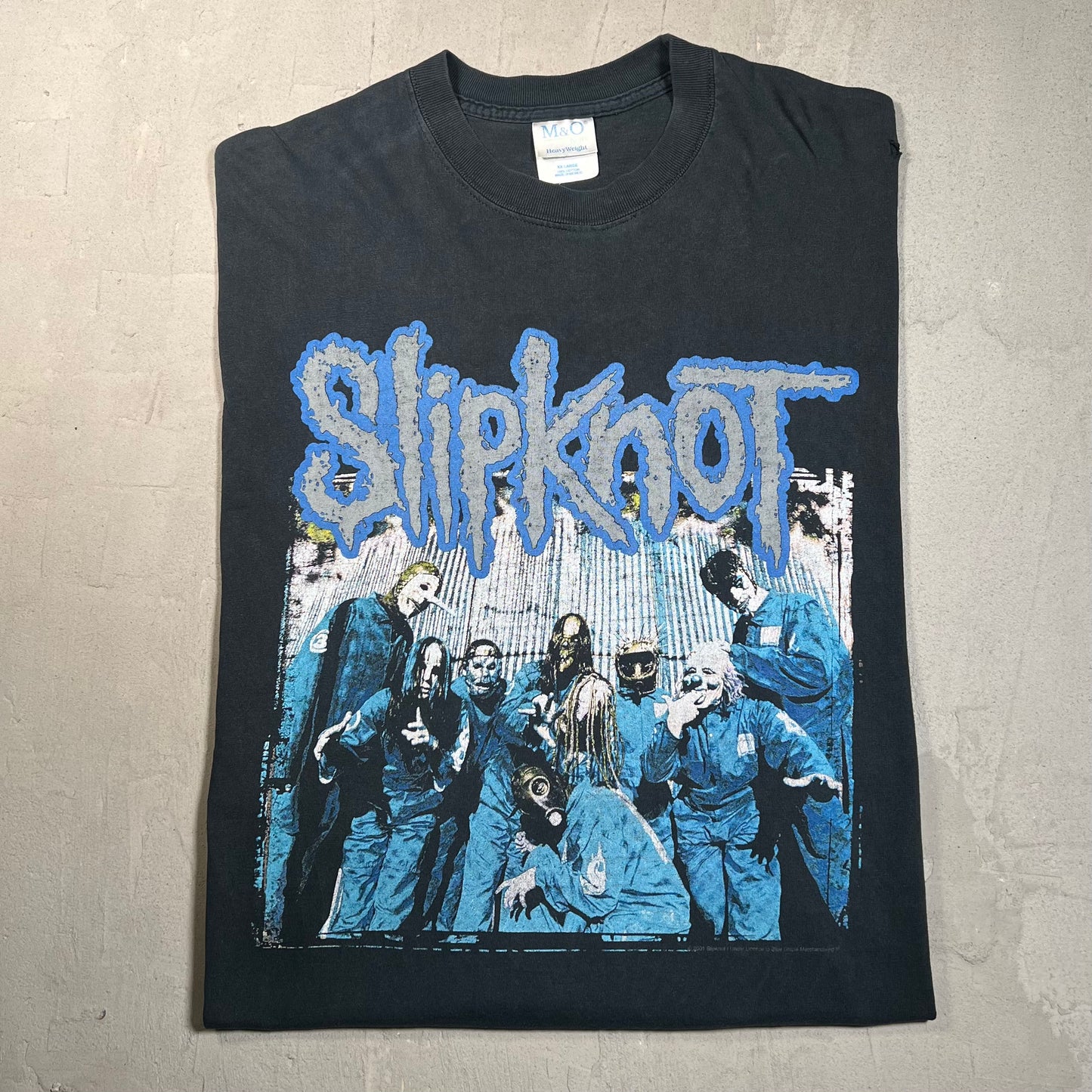 2001 Slipknot Black "Tattered and Torn" Tee Size XXL USED v19657