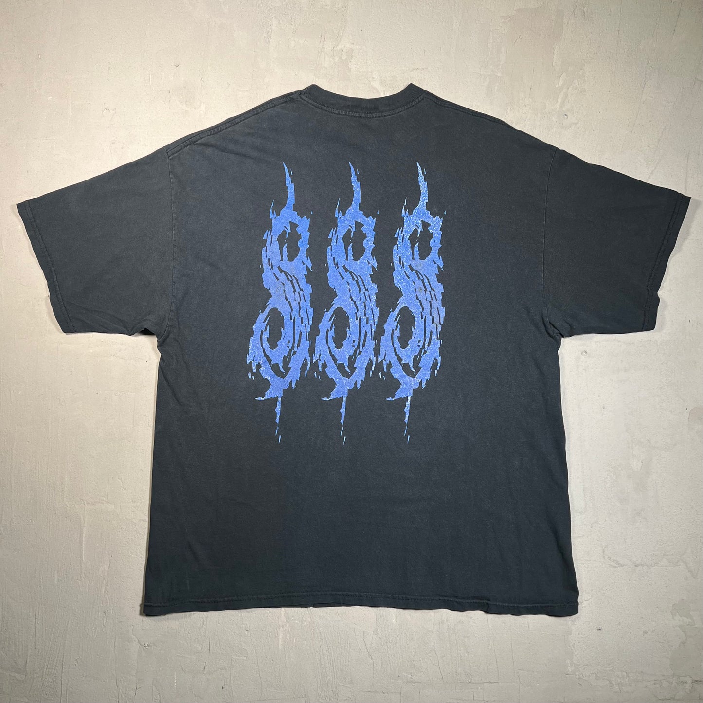 2001 Slipknot Black "Tattered and Torn" Tee Size XXL USED v19657