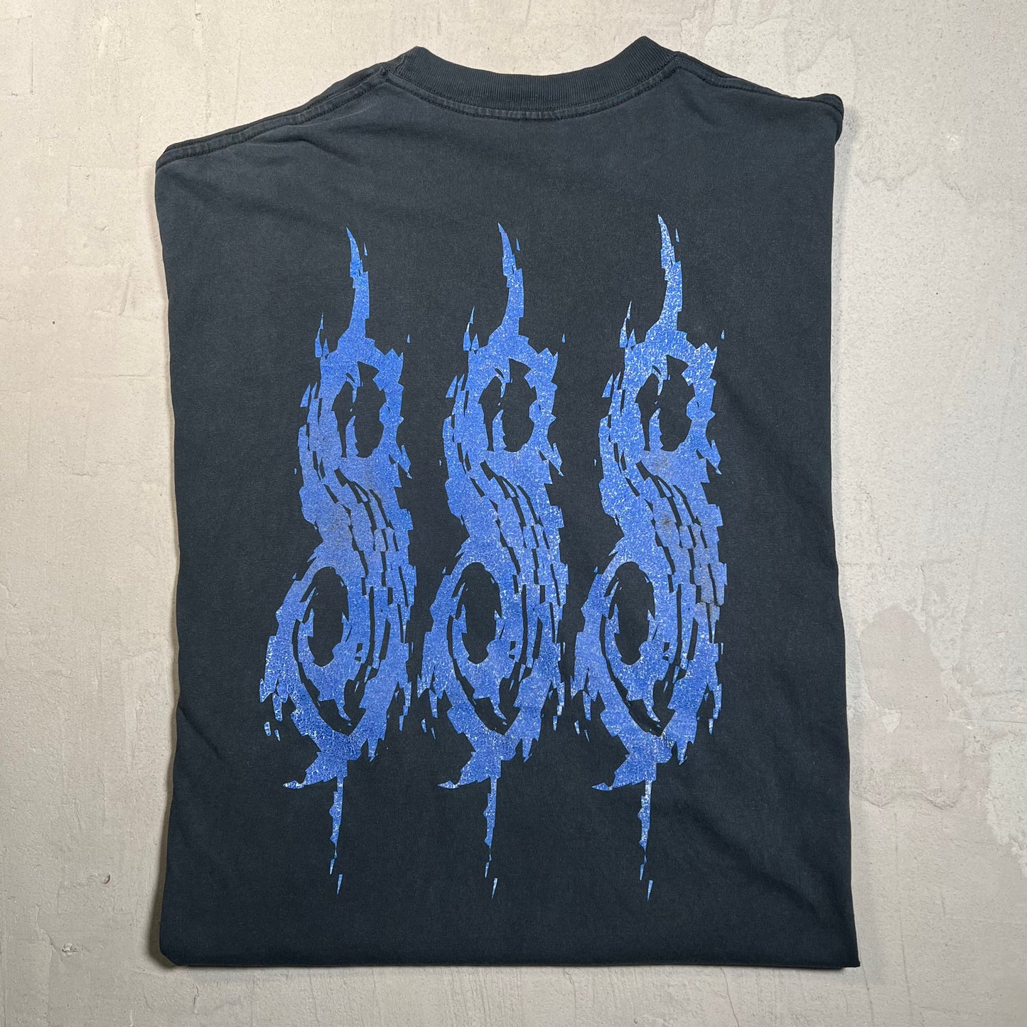 2001 Slipknot Black "Tattered and Torn" Tee Size XXL USED v19657