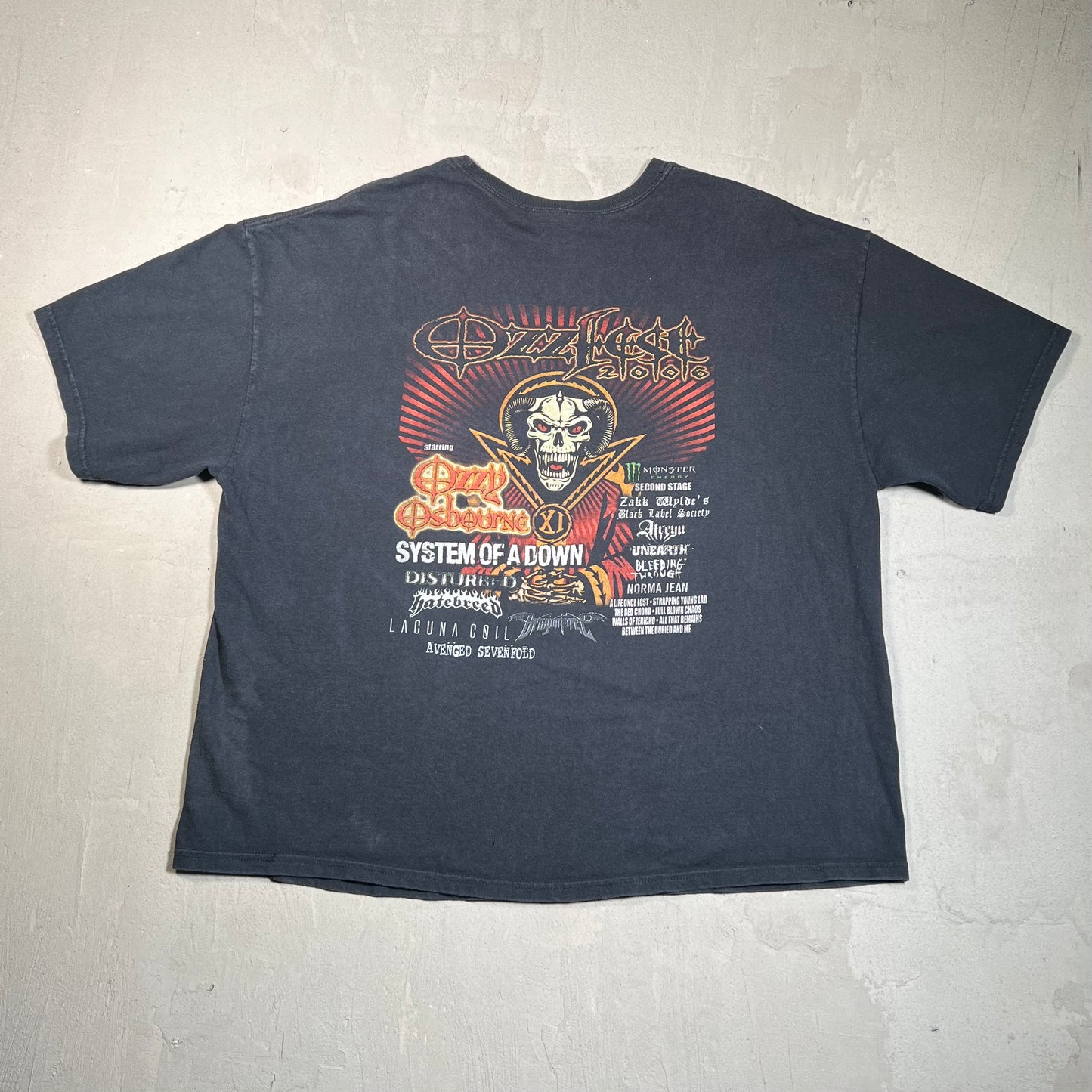 2006 Ozzfest Black Tour Tee Size XXL USED v19659