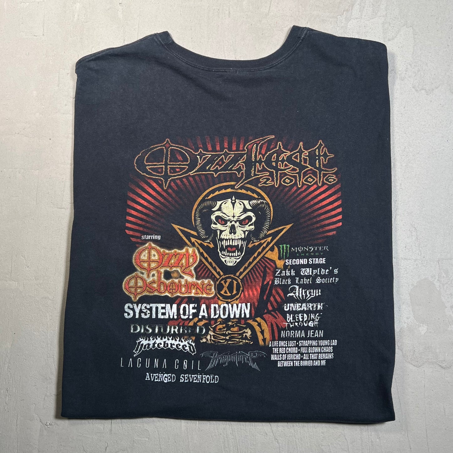 2006 Ozzfest Black Tour Tee Size XXL USED v19659