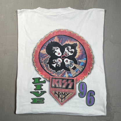 1996 Kiss "You Wanted the Best" White Tour Tee Size XL USED v19538