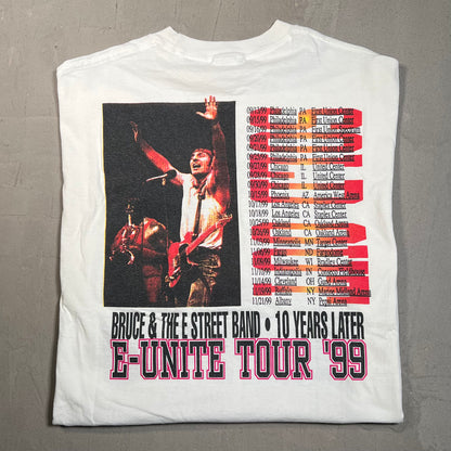 1999 Bruce Springsteen "The Boss is Back" White Tour Tee Size XL USED v19537