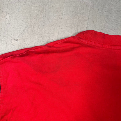 2009 New Jersey Devils Red Tee (Cropped) Size Large USED v19652
