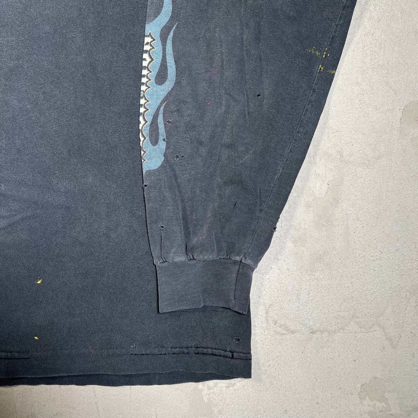 Y2K OCC Choppers Washed Black Longsleeve Size XL USED v19647