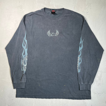 Y2K OCC Choppers Washed Black Longsleeve Size XL USED v19647