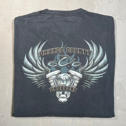 Y2K OCC Choppers Washed Black Longsleeve Size XL USED v19647