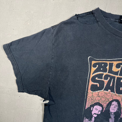 Y2K Black Sabbath "Paradiso" Portrait Tee (Cropped) Size Large USED v19648