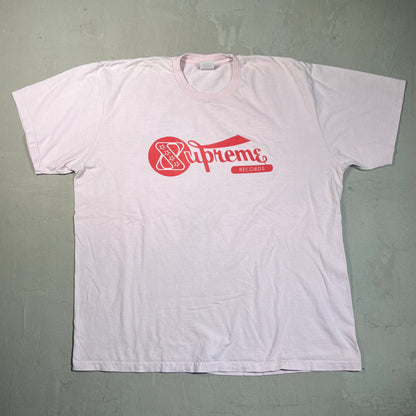 Supreme Records Pink Tee Size XL USED x17776