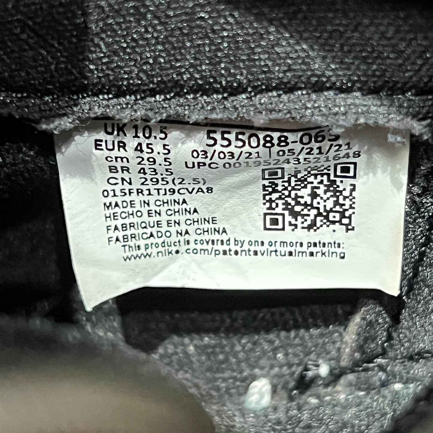 Jordan 1 High Patent Bred (2021) Size 11.5 USED s23187