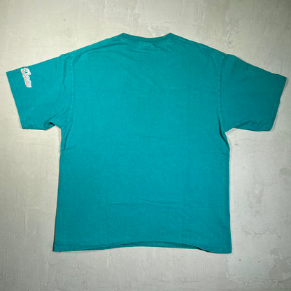 2000 Miami Dolphins Teal Tee Size XL USED v19651