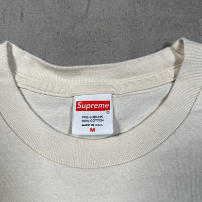 Supreme Smoke Natural White Tee Size Medium USED x17774