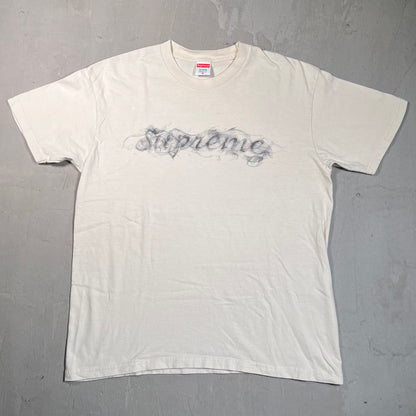 Supreme Smoke Natural White Tee Size Medium USED x17774
