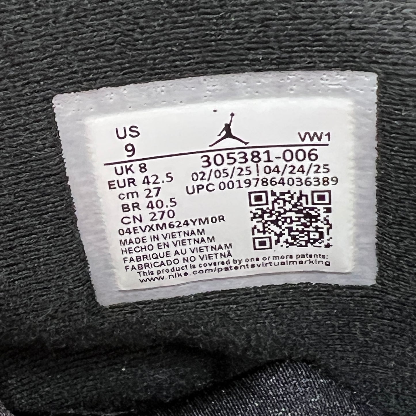 Jordan 8 Aqua (2025) Size 9 USED s23194