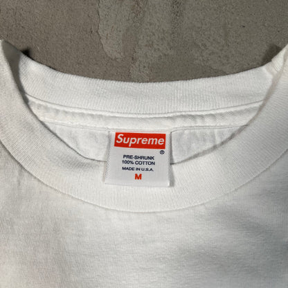 Supreme T-Shirt & Stickers (2007) White Tee Size Medium USED x17632