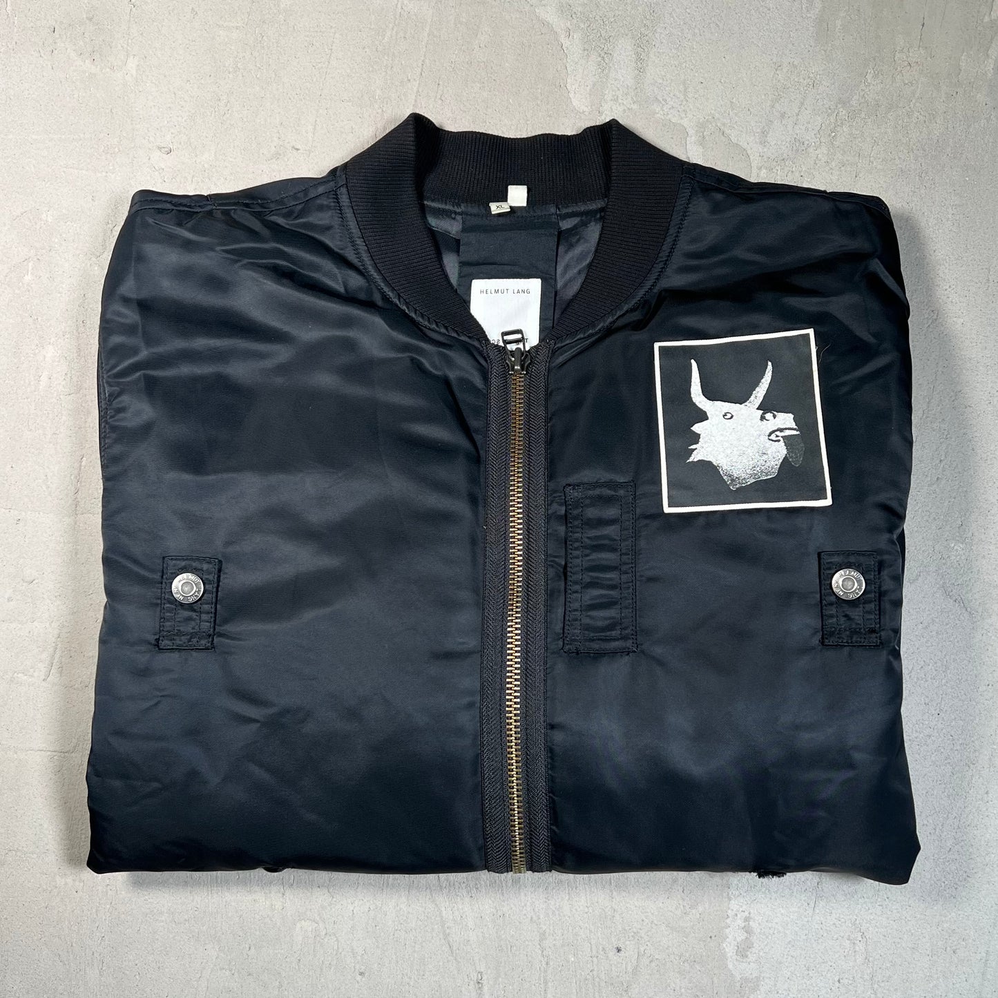 2017 Helmut Lang Travis Scott Cowboy Black Bomber Jacket Size XL USED x17784