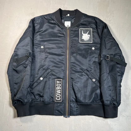 2017 Helmut Lang Travis Scott Cowboy Black Bomber Jacket Size XL USED x17784