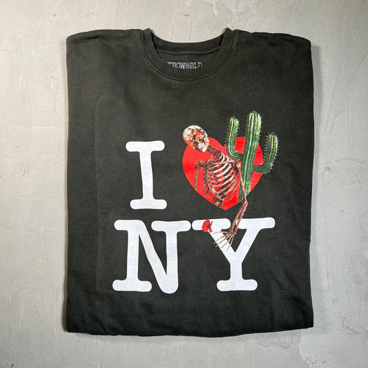 Travis Scott Astro World I Heart NYC MSG Green Crewneck Size XXL USED x17783