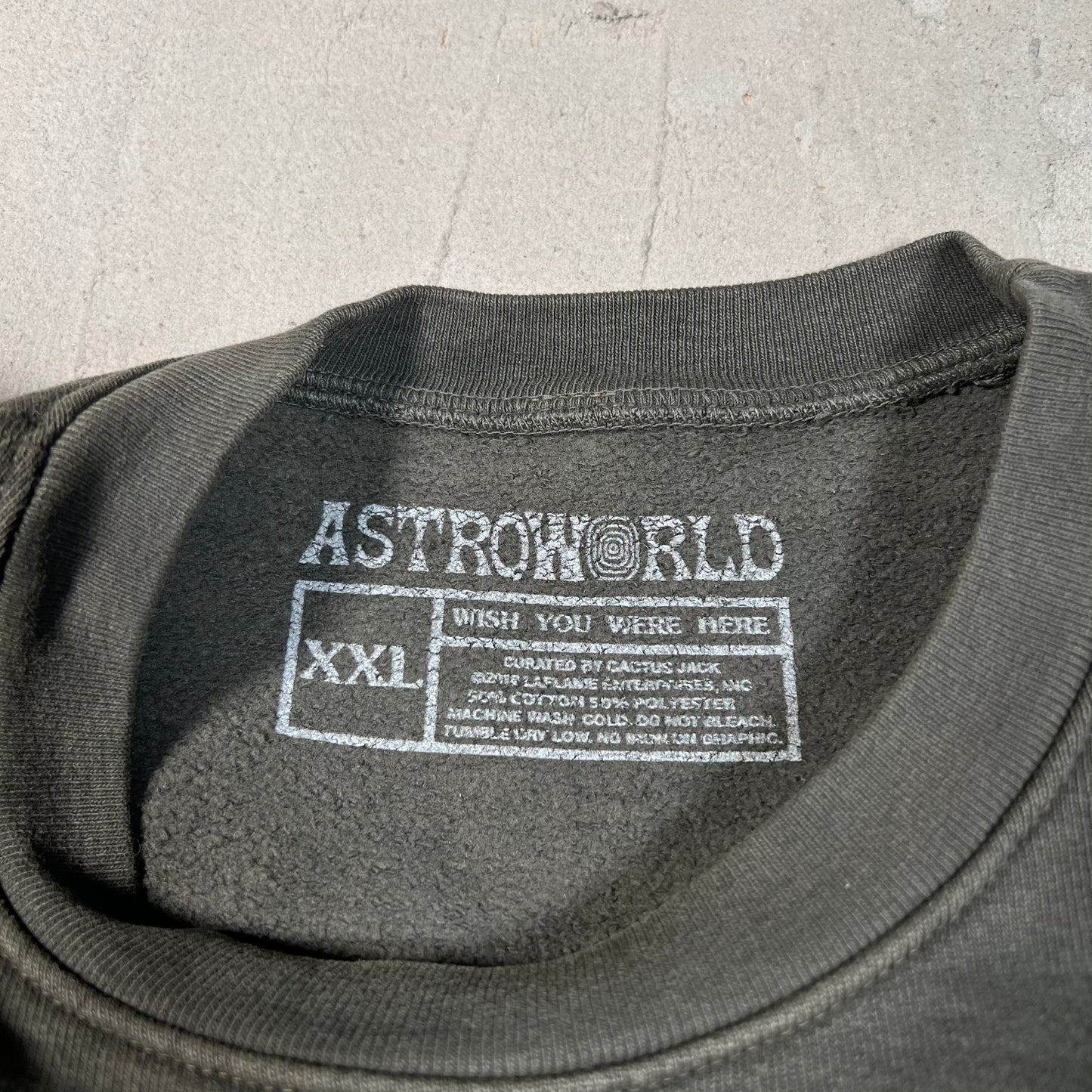 Travis Scott Astro World I Heart NYC MSG Green Crewneck Size XXL USED x17783