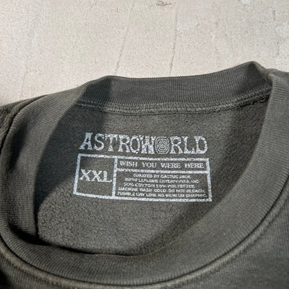 Travis Scott Astro World I Heart NYC MSG Green Crewneck Size XXL USED x17783