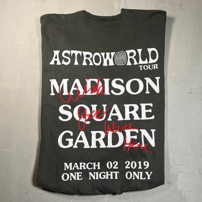 Travis Scott Astro World I Heart NYC MSG Green Crewneck Size XXL USED x17783