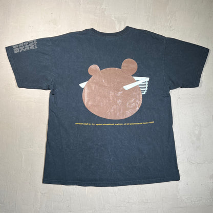 2007 Kanye West Glow In Dark Big Bear Black Tour Tee Size XL USED x17782
