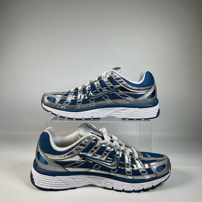 Nike P-6000 Court Blue Metallic Silver (2026) Size 10 USED s23140
