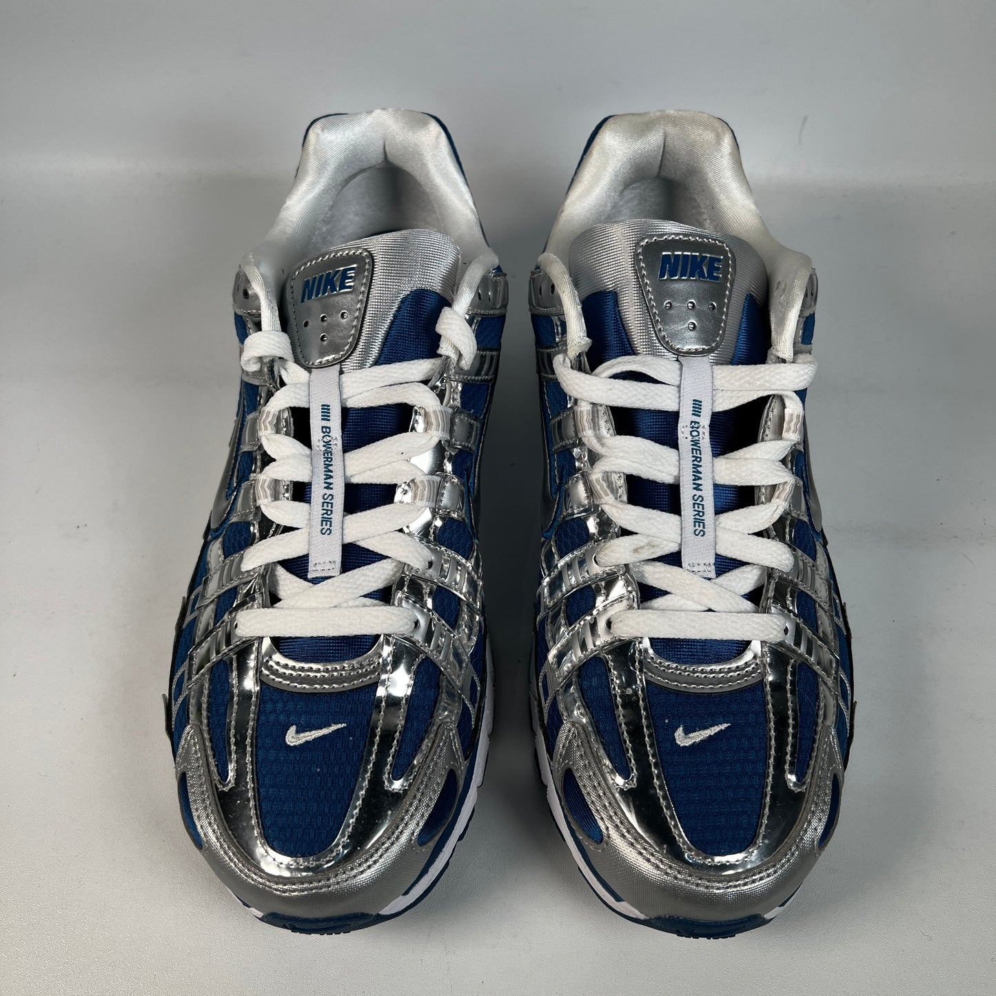 Nike P-6000 Court Blue Metallic Silver (2026) Size 10 USED s23140