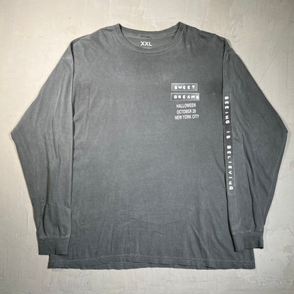 Travis Scott Sweet Dream Halloween NYC Grey Longsleeve Size XXL USED x17781