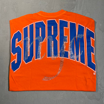 Supreme Rhinestone Script Tee Orange (2026) Size Medium NEW x17771