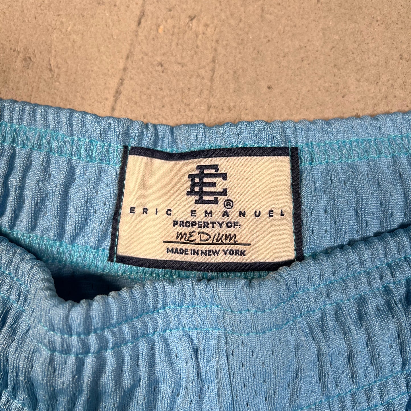Eric Emanuel Carolina Blue Mesh Shorts Size Medium NEW x17773