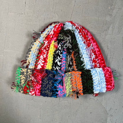 Supreme Hand Tied MultiColor Beanie USED x17769