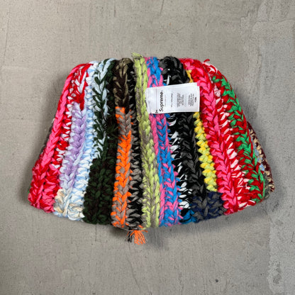 Supreme Hand Tied MultiColor Beanie USED x17769