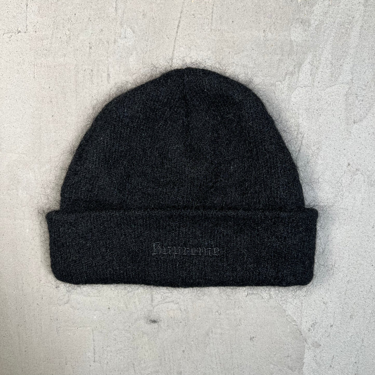 Supreme Mohair Black Beanie USED x17770
