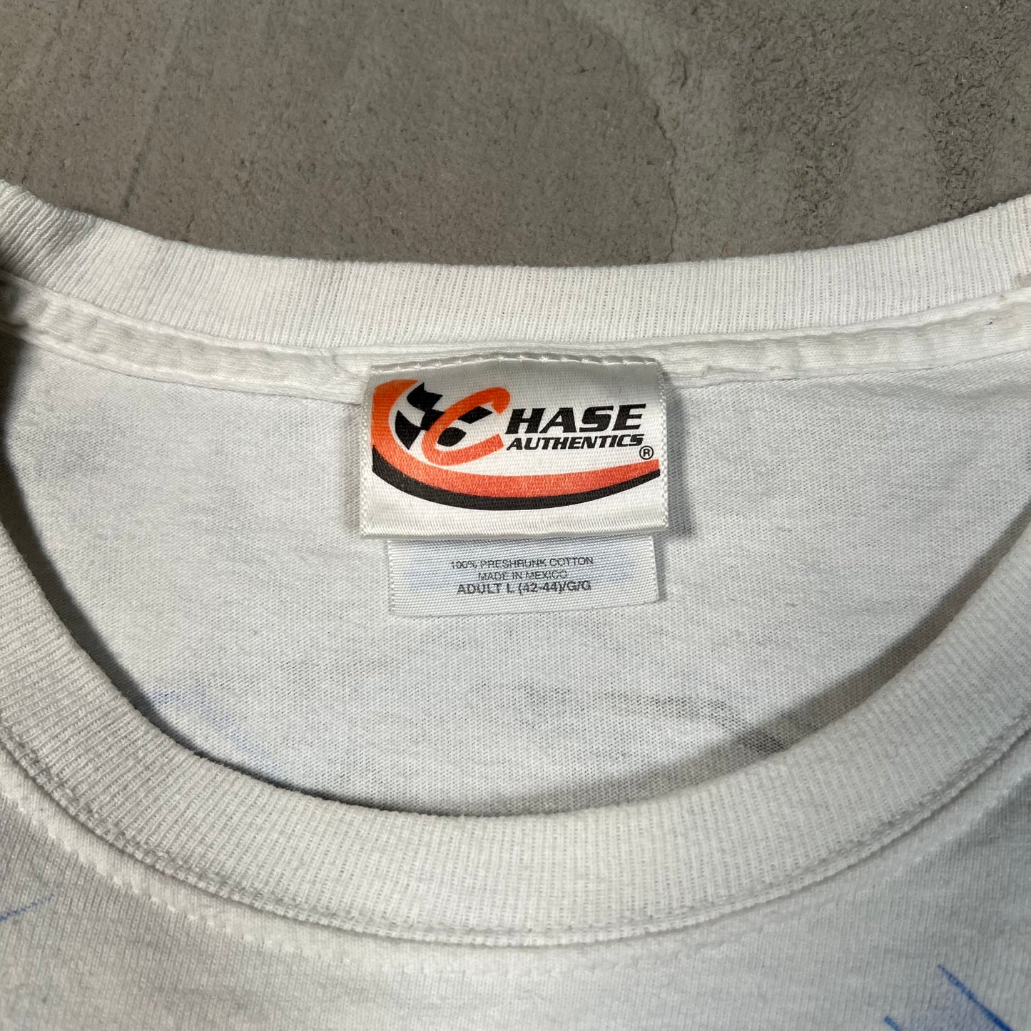 2005 Nascar "Miracle Mile" AOP White Tee Size Large USED v19675